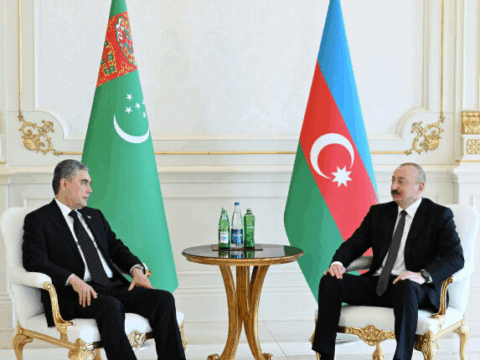 İlham Əliyevin Qurbanqulu Berdiməhəmmədov ilə görüşü olub