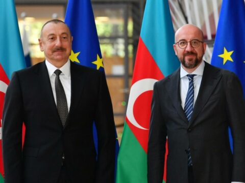 İlham Əliyev Şarl Mişellə görüşüb
