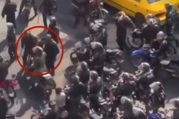 İran xüsusi təyinatlılarından küçədə qadına qarşı cinsi zorakılıq