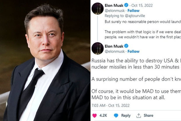 İlon Mask: “Rusiya və ABŞ yarım saata bir-birini məhv edə bilərlər”