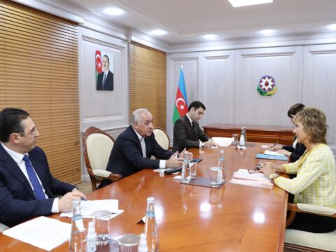Baş nazir Olqa Alqayerova ilə görüşüb