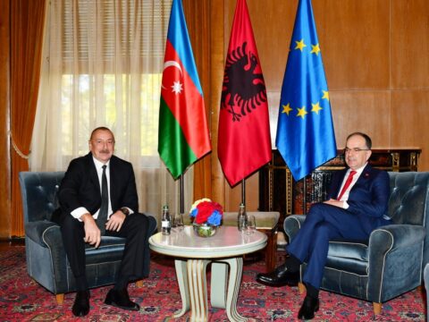 İlham Əliyev Albaniya Prezidenti ilə görüşdü