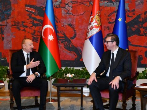 Azərbaycan və Serbiya prezidentləri mətbuata bəyanatlarla çıxış edirlər