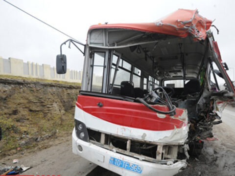 Şəmkirdə avtobus qəzası – Yaralılar var