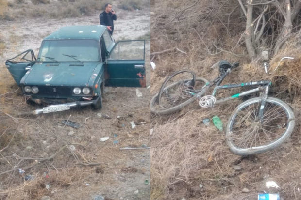 Salyanda avtomobil velosipedlə gedən yeniyetmələri vurdu, ölən var Salyanda avtomobil velosipedlə gedən yeniyetmələri vurdu, ölən var