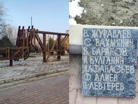 Naxçıvan şəhərində kommunistlər üçün inşa edilən abidə sökülüb