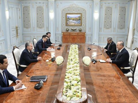 Çavuşoğlu Mirziyoyevlə görüşdü