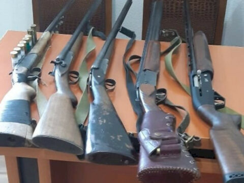 Daşkəsəndə 8 sənədsiz ov tüfəngi müsadirə edildi