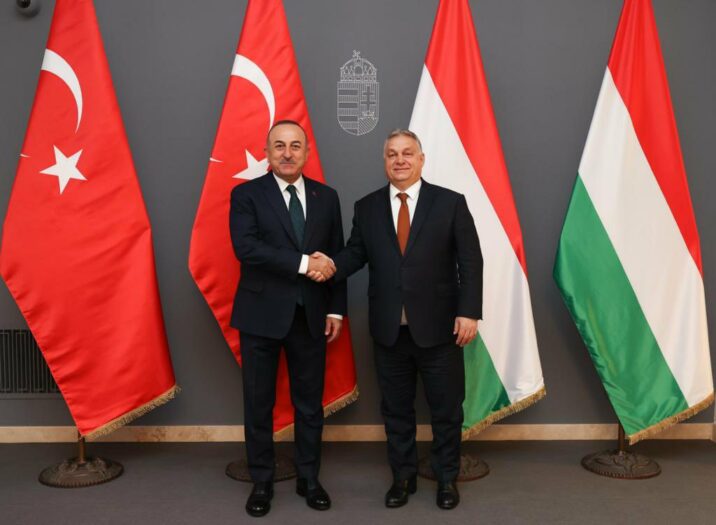 Çavuşoğlu Orbanla görüşdü Çavuşoğlu Orbanla görüşdü