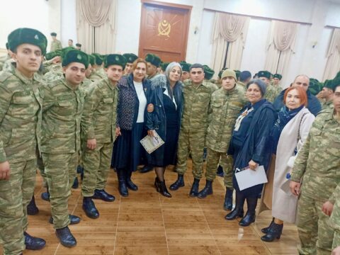 Yasəmən Qəyyumlu “N” saylı hərbi hissəni ziyarət edib