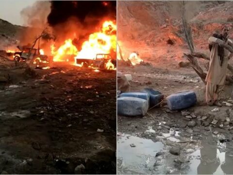 İranda rejim qüvvələrinin atəşi nəticəsində benzin daşıyan maşınlar yanıb