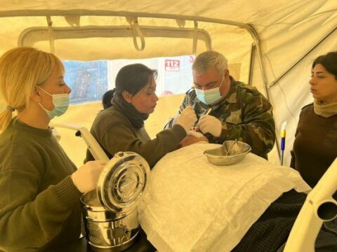 FHN-in Türkiyədəki mobil səhra hospitalında 215 zərərçəkənə tibbi xidmət göstərilib