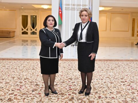 Spiker Matviyenko ilə görüşdə bu məsələlərdən danışdı