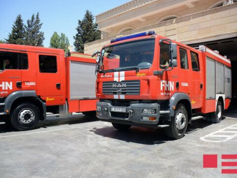 Sabirabadda beşmərtəbəli yataqxanada yanğın olub