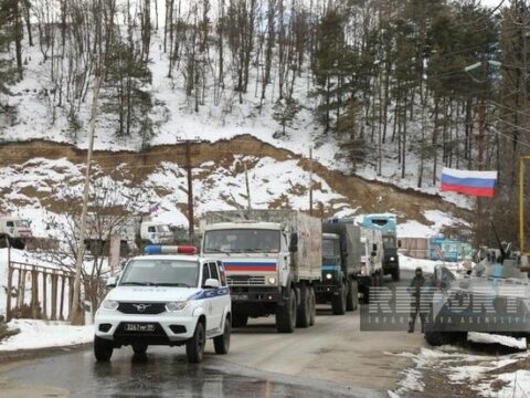 BQXK-ya və sülhməramlılara məxsus maşınlar Xankəndi yolunda maneəsiz hərəkət ediblər