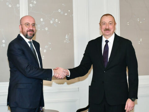 Prezident İlham Əliyevin Münhendə Avropa İttifaqı Şurasının Prezidenti ilə görüşü olub