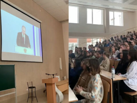 Rusiya universitetində mühazirə əvəzinə Putinin çıxışını dinlədilər