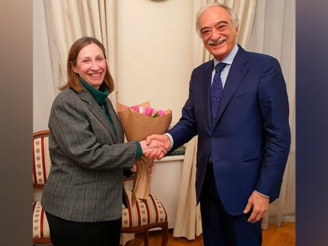 Polad Bülbüloğlu amerikalı həmkarı ilə danışıqlar apardı