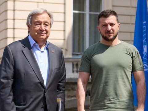 BMT baş katibi Zelenski ilə görüşür – VİDEO