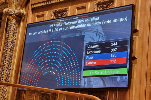Fransa Senatı əhalinin etirazlarına baxmayaraq, pensiya islahatını təsdiqləyib Fransa Senatı əhalinin etirazlarına baxmayaraq, pensiya islahatını təsdiqləyib