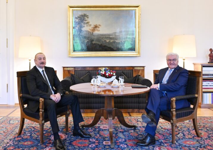 İlham Əliyev almaniyalı həmkarı ilə görüşdü İlham Əliyev almaniyalı həmkarı ilə görüşdü
