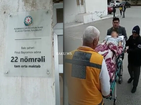Bakıda məktəbdə şagird ikinci mərtəbədən yıxılıb