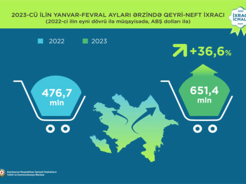 Cari ildə qeyri-neft sektoru üzrə ixrac 36%-dən çox artıb
