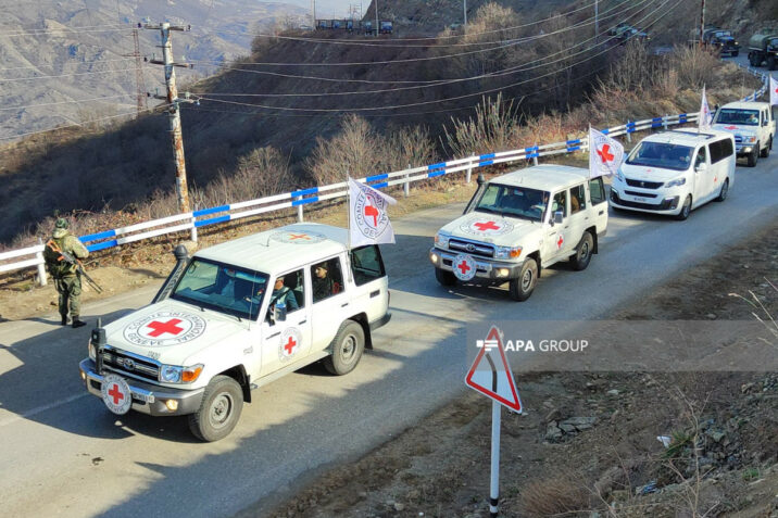 BQXK-ya məxsus avtomobillər aksiya keçirilən ərazidən Laçın istiqamətinə keçib
