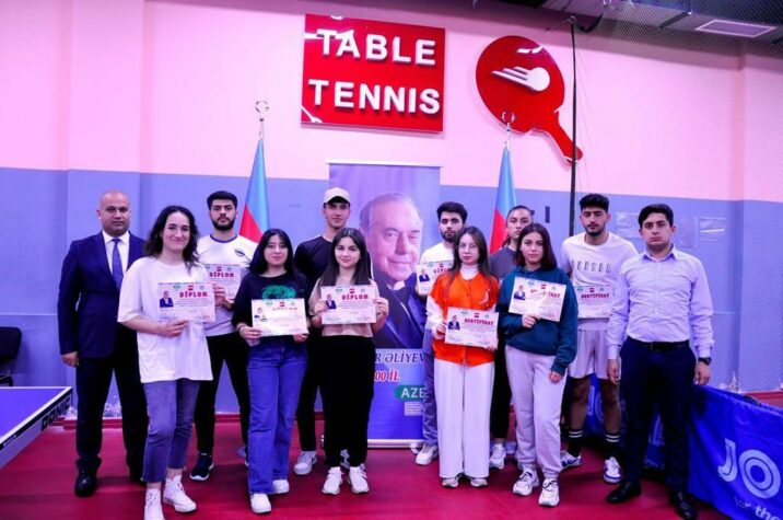 BDU tələbələri arasında “Heydər Əliyev ili” çərçivəsində stolüstü tennis turniri keçirilib