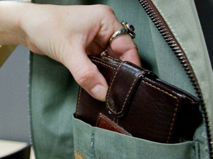 Pul çantasını oğurlayan qadın tutuldu