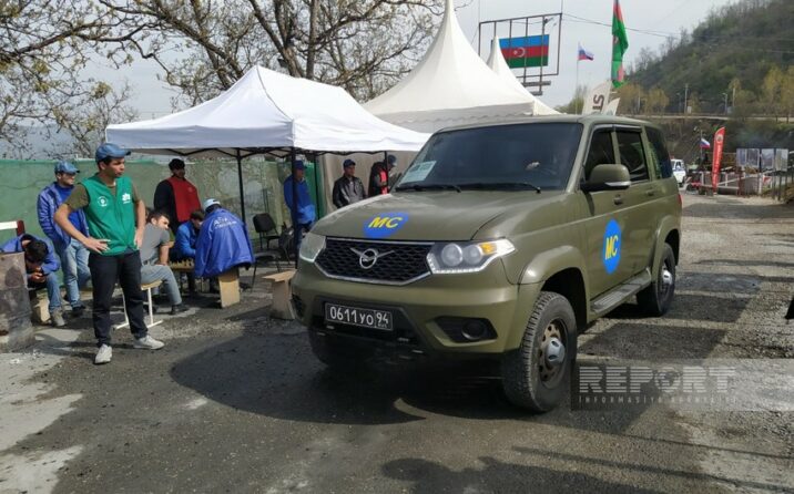 Xankəndi-Laçın yolunda sülhməramlıların 12 avtomobili maneəsiz keçib