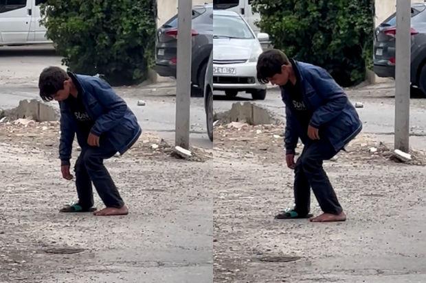 Bakıda narkotik istifadə etdiyi deyilən azyaşlının görüntüləri