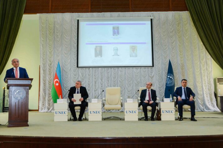 UNEC-də “Heydər Əliyevin görmək istədiyi universitet” mövzusunda beynəlxalq elmi konfrans keçirilib