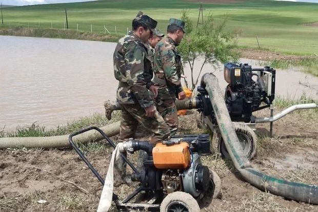 Şamaxıda süni gölün daşma təhlükəsinin qarşısı alınıb