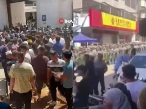 Çində minarəyə görə müsəlmanlar ayağa qalxdılar