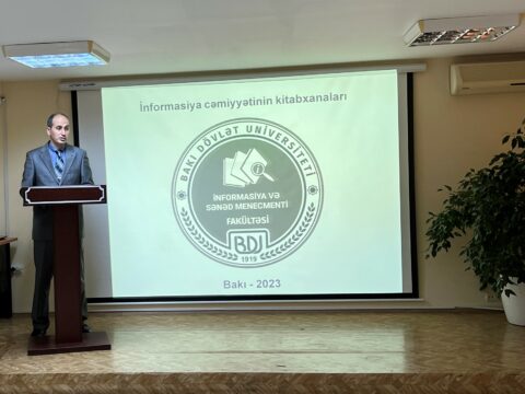 BDU-da “İnformasiya cəmiyyəti və kitabxanalar” mövzusunda müzakirələr aparılıb
