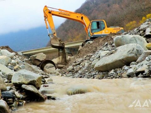 Qaşqaçay üzərində yerləşən suötürücü borular bərpa olundu