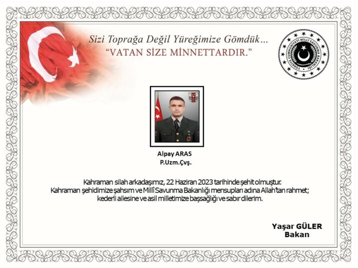 Türkiyə ordusu şəhid verdi