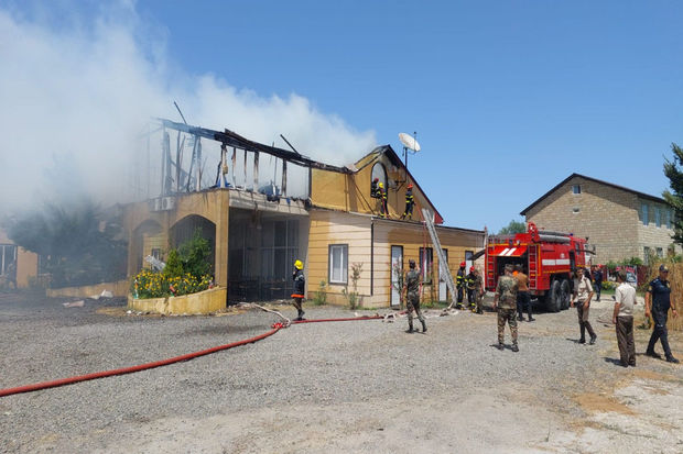 Lənkəranda hotel yanır – VİDEO