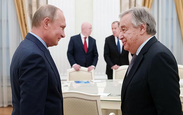Quterreş Putinə məktub göndərdi Quterreş Putinə məktub göndərdi