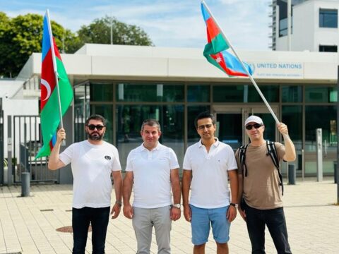 Azərbaycanlılar BMT-nin Bonn şəhərində yerləşən ofisinin önündə etiraz aksiyası keçirib 