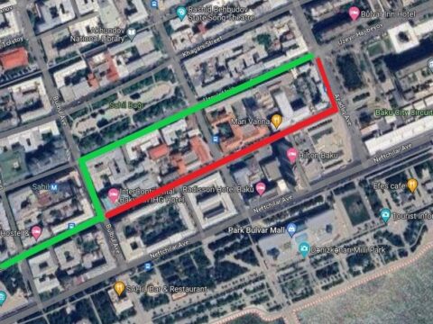 Sabah Bakının mərkəzində yolun bir hissəsi tamamilə bağlanacaq