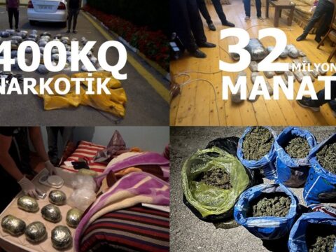 Azərbaycanda 32 milyon manatlıq narkotik qanunsuz dövriyyədən çıxarılıb