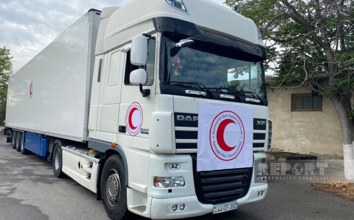 Azərbaycan Qızıl Aypara Cəmiyyəti Qarabağda yaşayan erməniəsilli şəxslərin ehtiyaclarını qarşılamaq üçün humanitar yardımı yola salıb