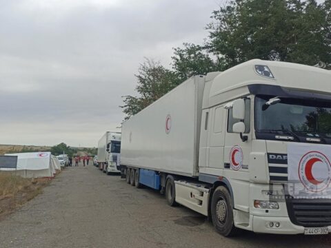 Xankəndidəki erməniəsilli şəxslərə aparılan 40 ton humanitar yardımın keyfiyyət sertifikatı sülhməramlılara təqdim olunub