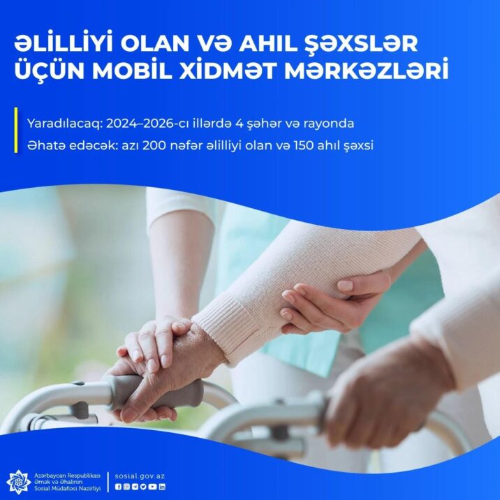 Əlilliyi olan və ahıl şəxslər üçün mobil xidmət mərkəzləri yaradılacaq Əlilliyi olan və ahıl şəxslər üçün mobil xidmət mərkəzləri yaradılacaq