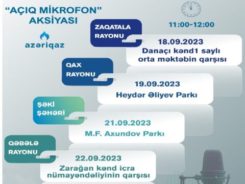 “Açıq mikrofon” aksiyasının keçiriləcəyi şəhər və rayonlar açıqlandı