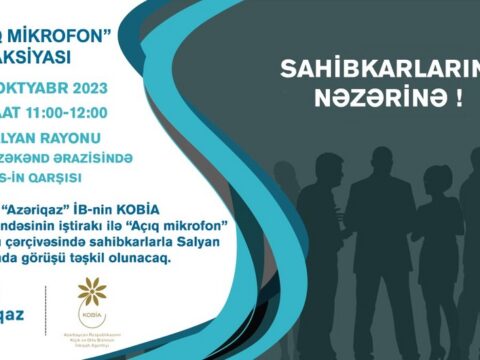 “Azəriqaz”ın sahibkarlarla növbəti görüşü Salyanda keçiriləcək