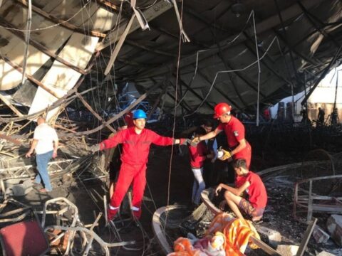 İraqda toyda baş verən yanğın zamanı ölənlərin sayı 119 nəfərə çatıb