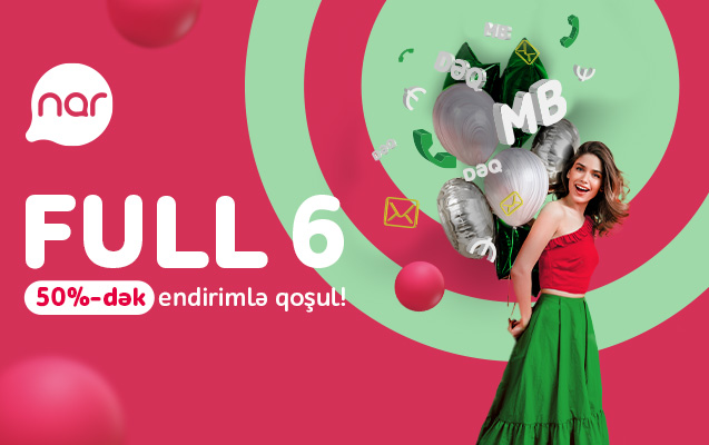 “Nar”dan yeni abunəçilər üçün xüsusi endirim: FULL 6 yarı qiymətə! “Nar”dan yeni abunəçilər üçün xüsusi endirim: FULL 6 yarı qiymətə!